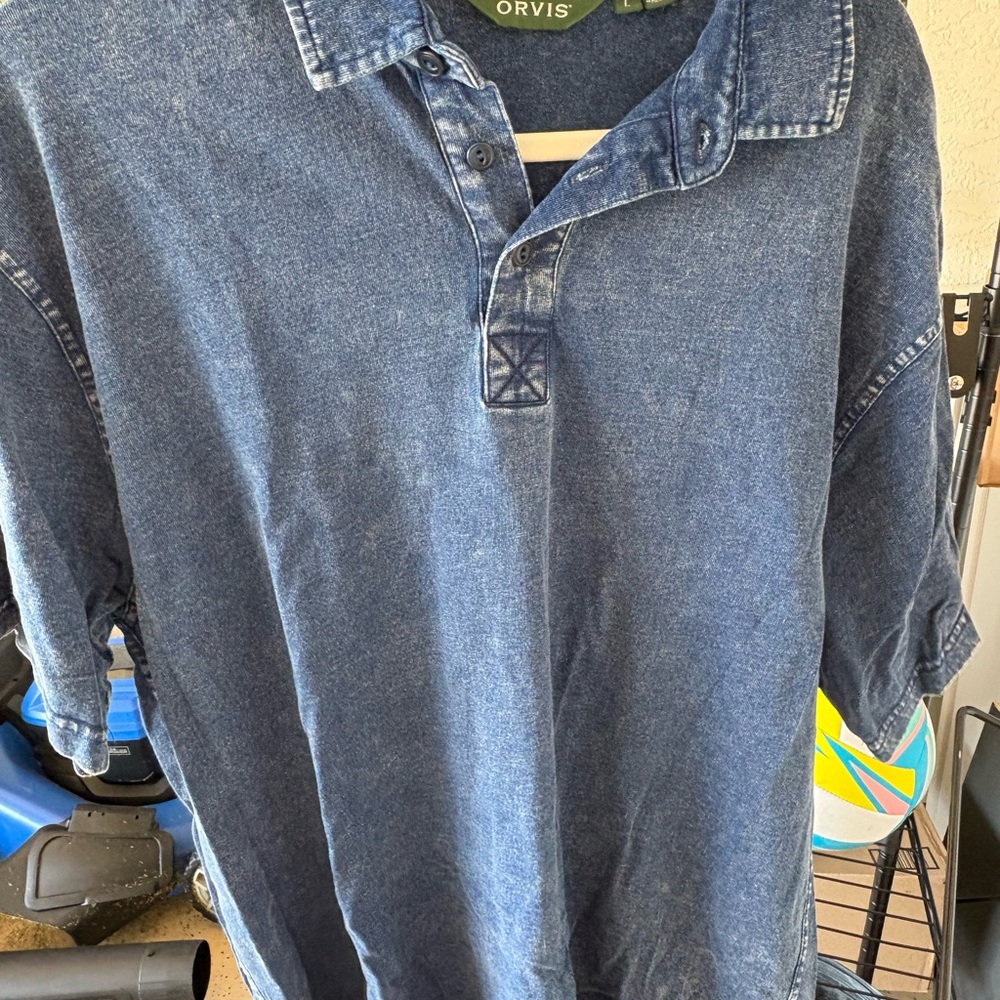 Orvis Men's Indigo Polo Shirt